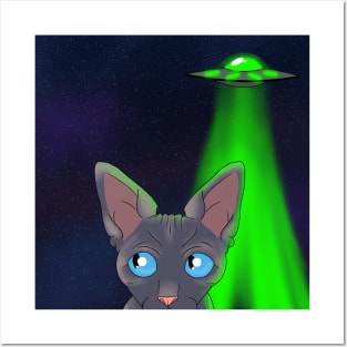 Alien Cat Posters and Art